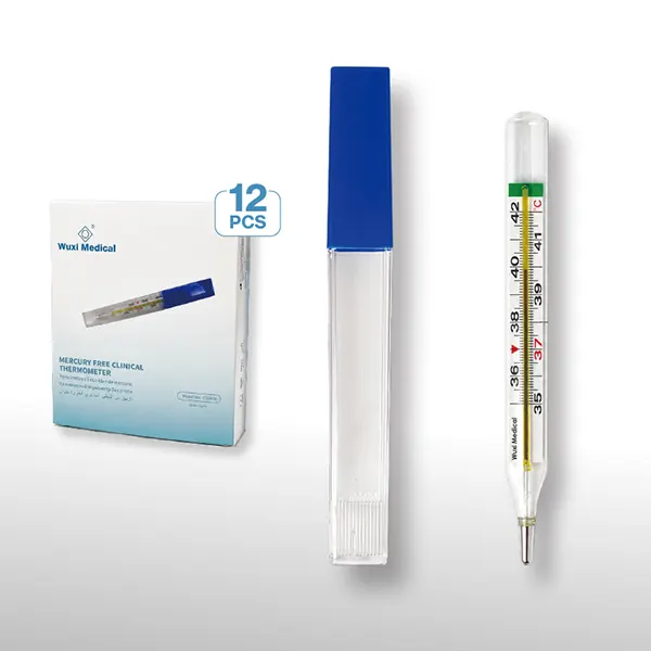Medical Glass Thermometers, with standard case
